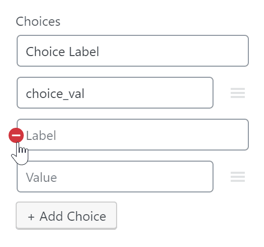 Adding choices to Radio control